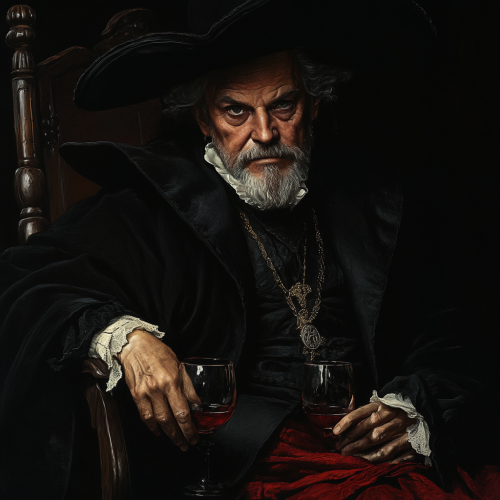 Gothic atmosphere with realistic renaissance portrait, luxurious outfit. Gothic atmosphere with realistic renaissance portrait, luxurious outfit.