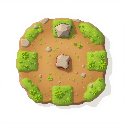 Grass and rock tiles for video game perspective.