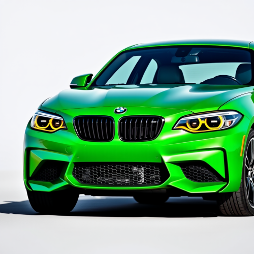 Green 2018 BMW m140 with Yellow Headlights