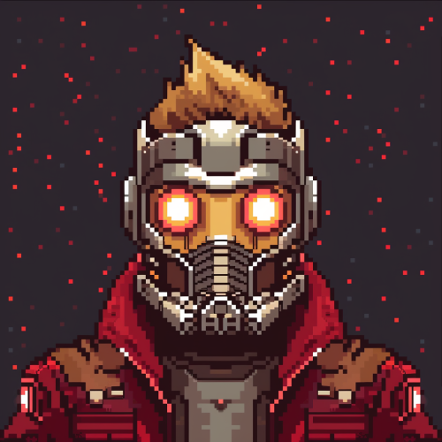 Guardians of the Galaxy Pixel Art Portrait