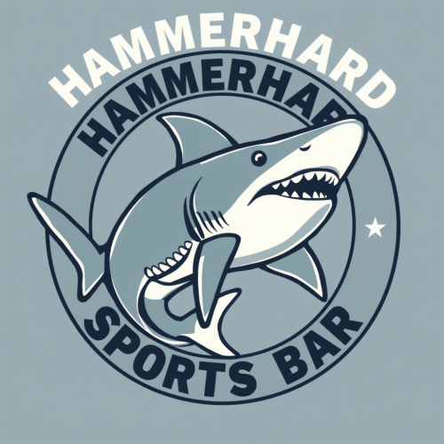 Hammerhead Sports Bar Logo with Shark