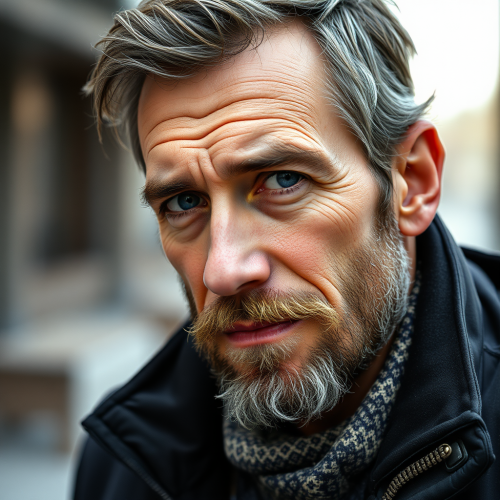 Handsome Man Showing Off Muscles