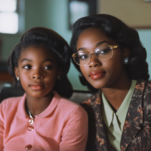 African American Mother and Daughter