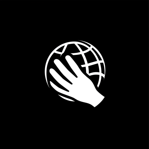 Helping Hands Globe Logo for Nonprofit Organization