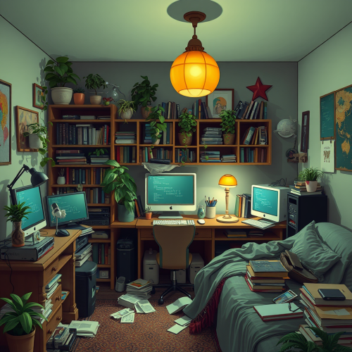 Hidden treasures in a teenager's messy room