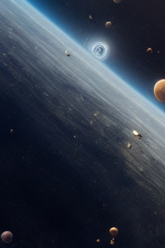 High Quality photography of Space Jupiter with detailed lighting.