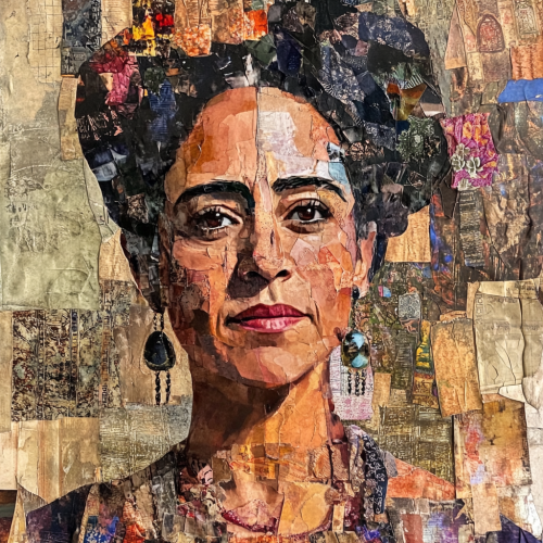 Hispanic Woman's Influence: Watercolor Tribute Collage