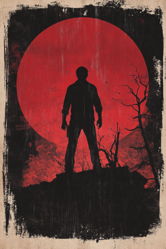 Horror Movie Poster with Doom Graphic