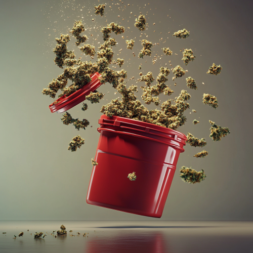 Husky 5 Gallon Tote with Cannabis Nugs