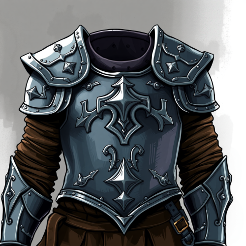 Illustration of Dwarven metal armor breastplate.