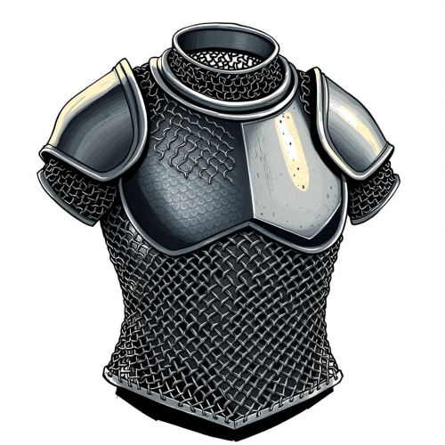 Illustration of a chain mail armor shirt