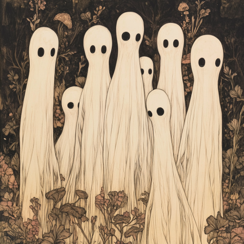 Imaginative beings with milky bodies and glowing slime.