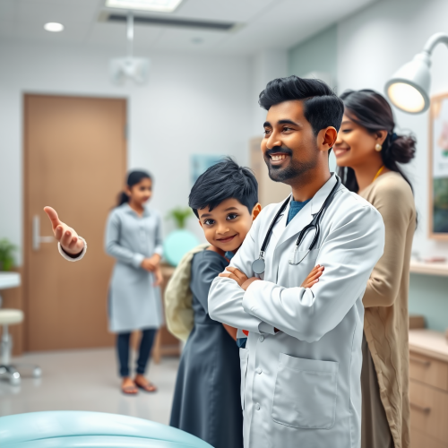Indian Family's Warm Welcome at Modern Dental Clinic