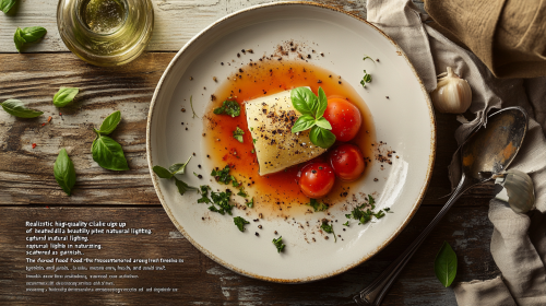 Inviting roasted tomato soup on rustic wooden table