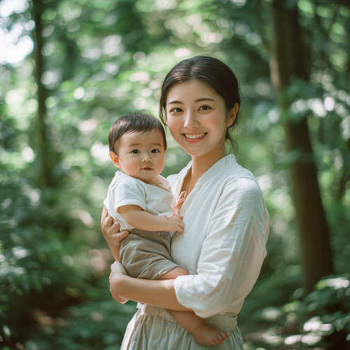 Japanese Mother and Baby