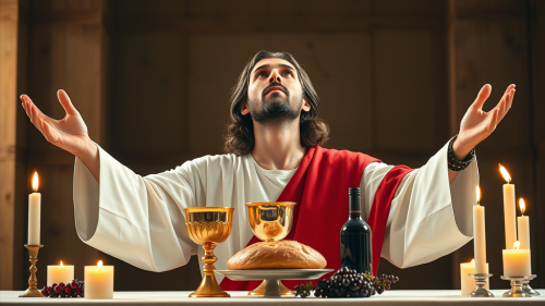 Jesus Christ Celebrating Holy Qurbana Alone Jesus Christ Celebrating Holy Qurbana Alone