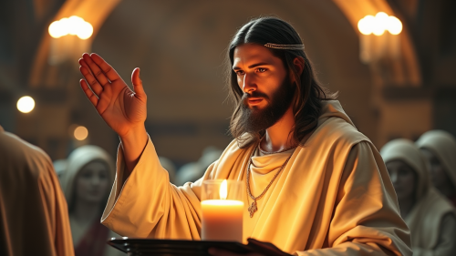 Jesus Christ Solemnly Celebrating Holy Qurbana