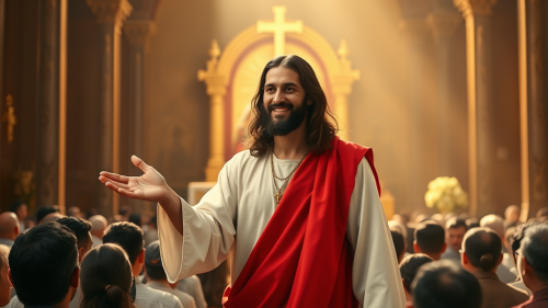 Jesus Christ in Chapel with Kerala Malayalee Crowd