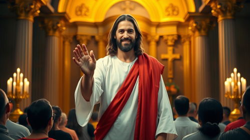 Jesus Christ in Chapel with Kerala Malayalee Crowd Jesus Christ in Chapel with Kerala Malayalee Crowd