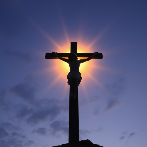 Jesus Looking Up to Heaven at Dusk Jesus Looking Up to Heaven at Dusk