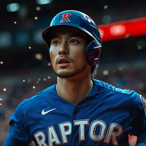 Kim Chi-Hyun racing to first base under lights