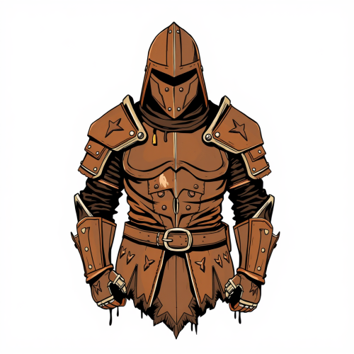 Leather armor in fast drawing style.