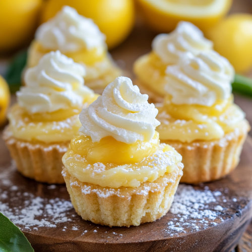 Lemon cookie cups with creamy lemon filling.