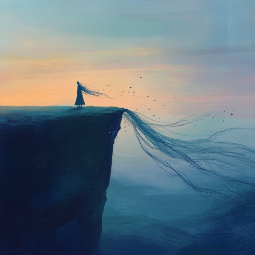 Letting go of past, looking towards new beginnings calmly. Letting go of past, looking towards new beginnings calmly.
