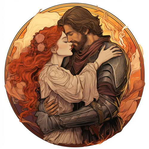 Romantic Lovers Tarot Card Artwork