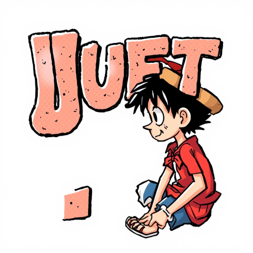 Luffy Formed by Just Letters