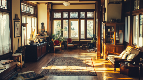 Luxurious 19th Century Japanese House in High Contrast
