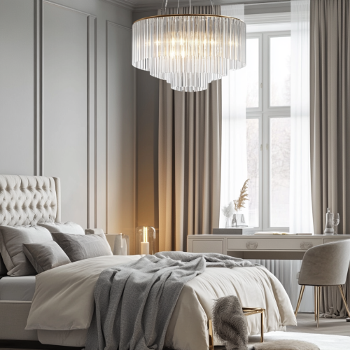 Luxurious hall interior design with elegant furnishings