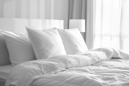 White pillows on Bed