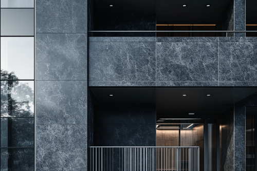 Luxurious upscale apartment building with exclusive design