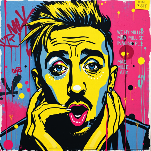 Mac Miller Pop Art in Graffiti Style