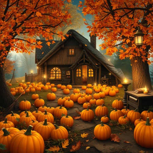 Magical Autumn at Hogwarts with Wizardly Elements