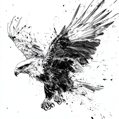 Majestic Philippine Eagle in Black and White