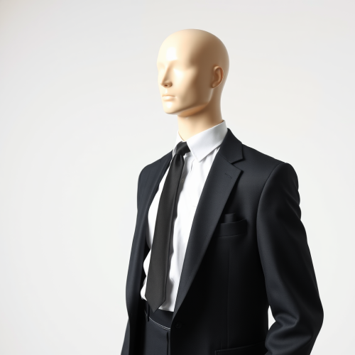 Mannequin Modeling Chauffeur's Formal Attire in Studio