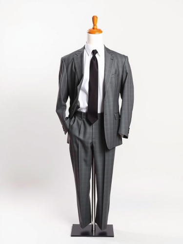 Mannequin Modeling Chauffeur's Formal Grey Suit