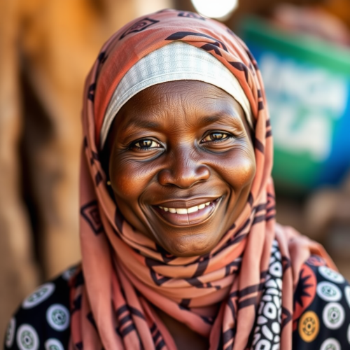 Mariam Lawal, a Happy Nigerian Rice Trader