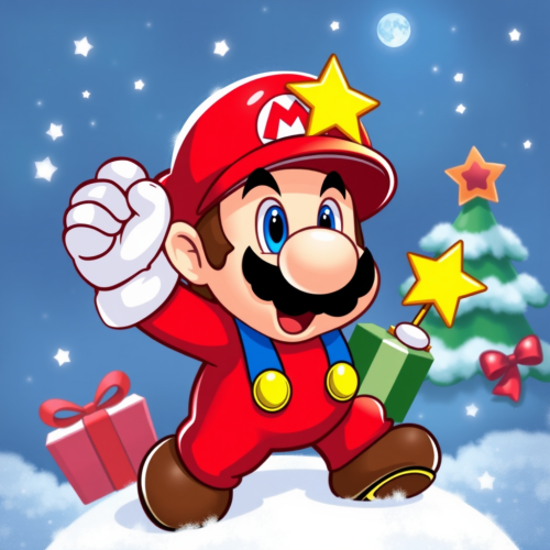 Mario Celebrating Christmas