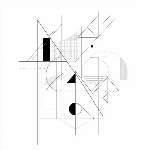 Math Inspired Black and White Simple Shapes