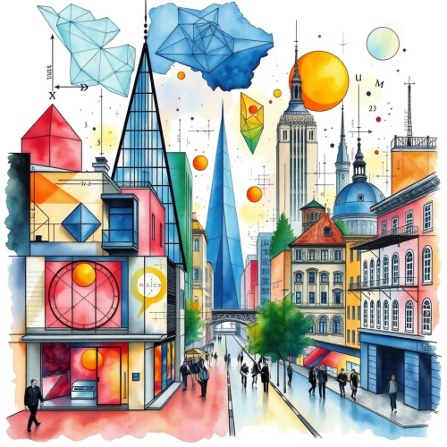 Mathematical Elements in Everyday Scenery Artwork