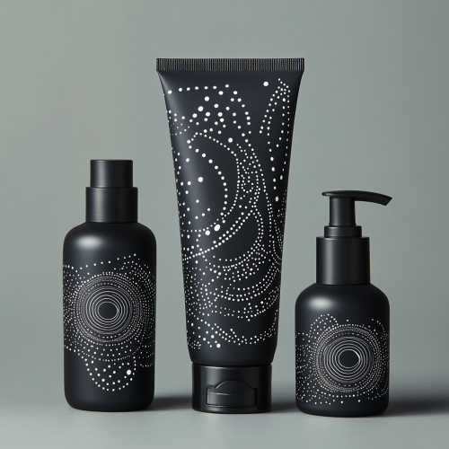 Mens skincare packaging with sleek, masculine design