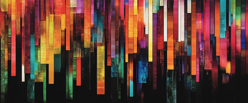 Merging Colorful Intervals in Digital Art Display