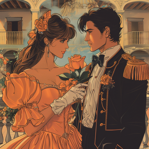 Mexican manga character at quinceañera, asked to dance by crush.