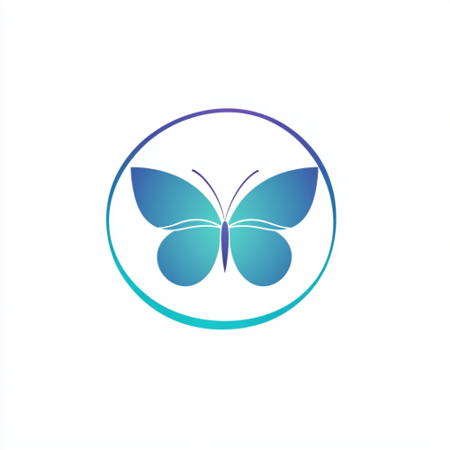 Minimalist, modern logo for Silvia Suryodaya Grupp with symbols of transformation.