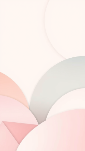 Minimalist Pastel Geometric Shapes Mobile Wallpaper