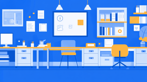 Minimalist Vibrant Blue School Classroom Vector Design Minimalist Vibrant Blue School Classroom Vector Design