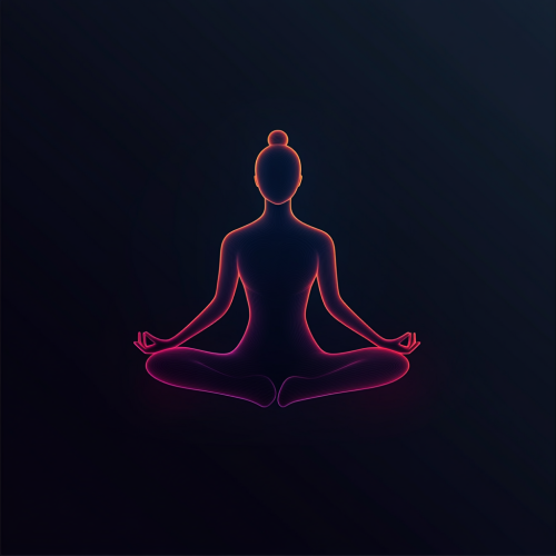 Minimalistic icon for mobile app with human figure.